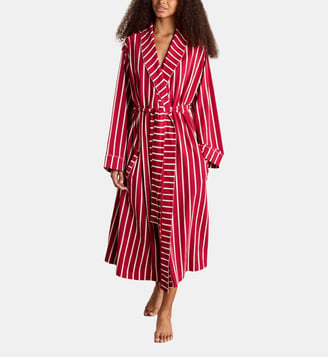 Robe de chambre rayée en popeline de coton bio Chelsea Peers