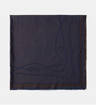 Châle en jacquard de soie, cachemire et laine Prada
