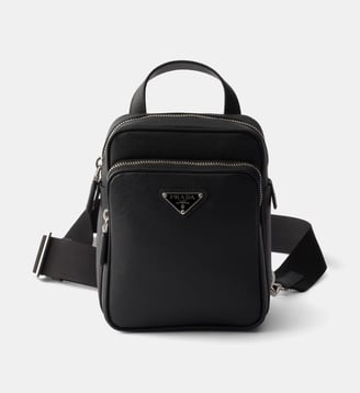 Mini sac à dos à bandoulière unique en cuir Saffiano Prada