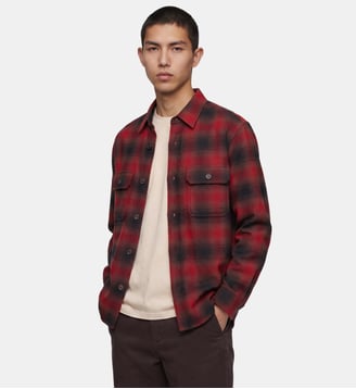 Surchemise Toverek 3 coton - Galeries Lafayette - Rouge marron