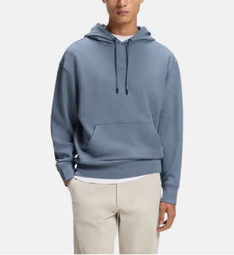Hoodie droit coton molleton signature BOSS
