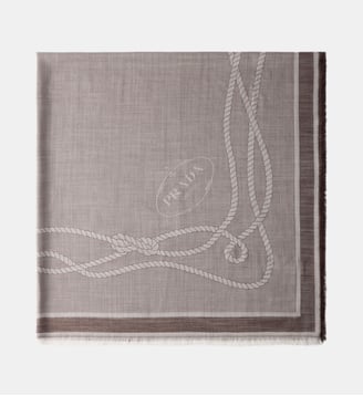 Châle en jacquard de soie, cachemire et laine Prada