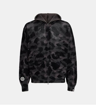 Gilet à capuche Relaxed Fit Shark - A BATHING APE ® - Noir et gris