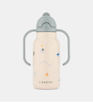 Gourde en acier Kimmie 250 ml - Liewood - Rose et gris