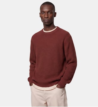 Pull Ross en coton - Galeries Lafayette - Rouge marron