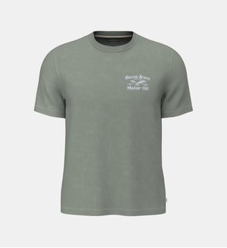 T-shirt Sueded en coton organique - Guess Jeans - Vert sauge