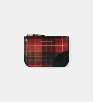 Porte-monnaie Lenticular Tartan - Comme des Garçons WALLETS - Rouge et noir