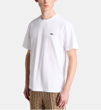 T-shirt droit uni coton - Lacoste - Blanc
