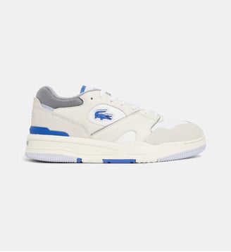 Baskets basses Lineshot cuir - Lacoste - Blanc et bleu