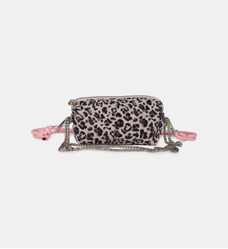 Sac pochette Nuage cuir bubble ou tressé - Craie - Léopard