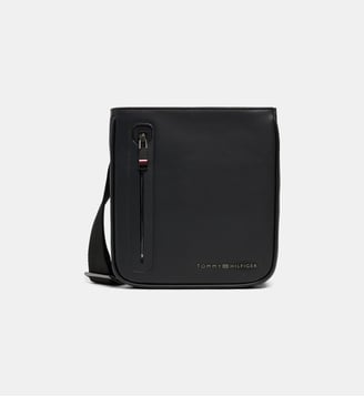 Sacoche plate Modern enduit - Tommy Hilfiger - Noir