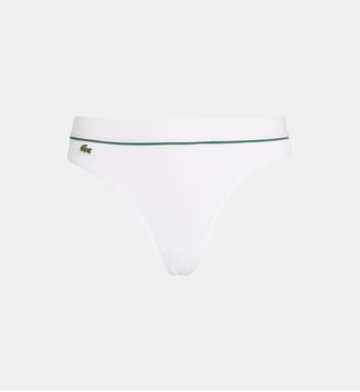 String crocodile signature en coton côtelé stretch - Lacoste - Blanc