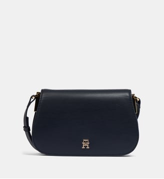 Sac à main Spring flap crossover enduit - Tommy Hilfiger - Bleu marine