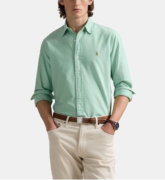 Chemise slim en coton oxford - Polo Ralph Lauren - Vert d'eau