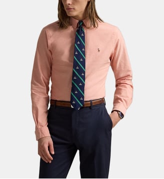 Chemise slim en coton oxford - Polo Ralph Lauren - Orange