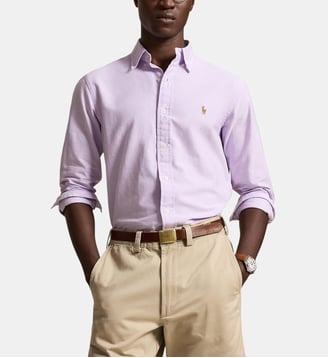 Chemise slim en coton oxford - Polo Ralph Lauren - Lavande