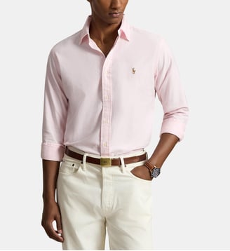 Chemise slim en coton oxford - Polo Ralph Lauren - Rose clair