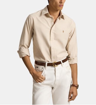 Chemise slim en coton oxford - Polo Ralph Lauren - Camel blond