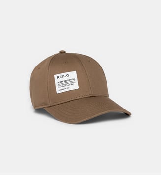 Casquette en coton patch siglé - Replay - Marron