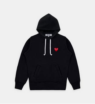 Sweat droit molleton logo cœur unisexe - Comme des Garçons PLAY - Noir
