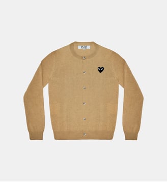 Gilet court droit en laine unisexe - Comme des Garçons PLAY - Camel