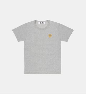 T-shirt droit coton logo cœur unisexe coton - Comme des Garçons PLAY - Gris clair
