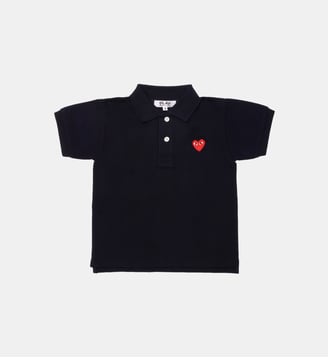 Polo droit en coton - Comme des Garçons PLAY - Bleu marine