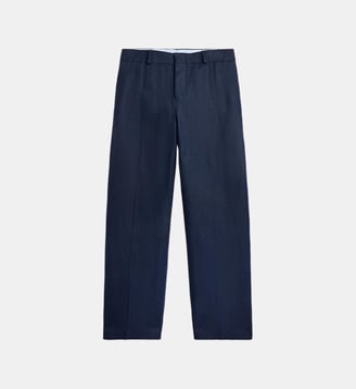 Pantalon droit en lin - Polo Ralph Lauren - Bleu marine foncé