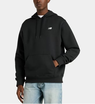 Hoodie signature en coton molletonné mélangé - New Balance - Noir