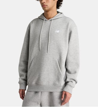 Hoodie signature en coton molletonné mélangé - New Balance - Gris