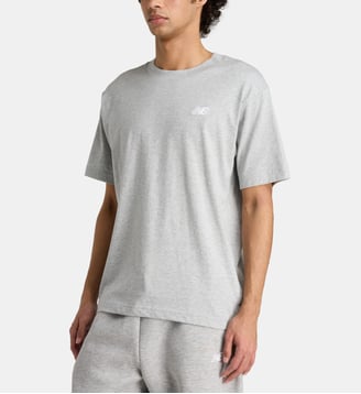 T-shirt droit logo en coton - New Balance - Gris