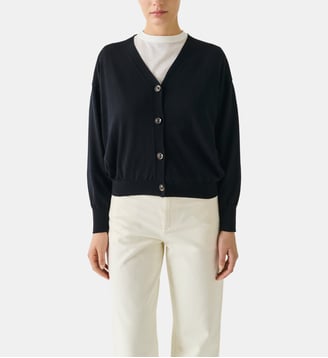 Cardigan droit Idem en laine - Soeur - Noir