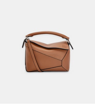 Mini Sac à main Puzzle en cuir - Loewe - Camel