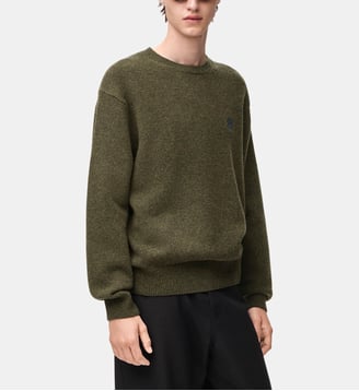 Pull droit en laine - Loewe - Kaki