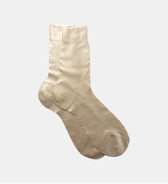 Chaussettes laminées côtelées - Maria La Rosa - Or
