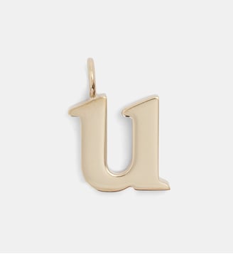 Pendentif charm Alphabet U en laiton - Chloé - Doré