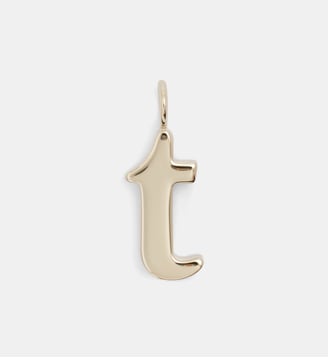 Pendentif charm Alphabet T en laiton - Chloé - Doré