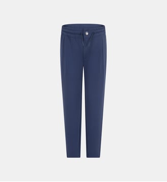 Pantalon droit coton mélangé texturé - Converse - Bleu marine