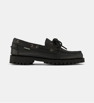 Chaussures bateau Ranger Waxy Men cuir - Sebago - Noir