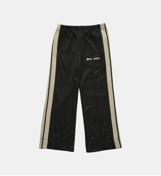 Jogging à bandes et strass en jersey - Palm Angels - Noir et écru
