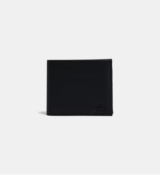 Portefeuille à double volet logo croco - Lacoste - Noir