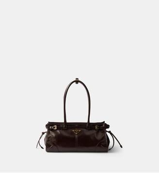 Sac à main Prada Bonnie en cuir - Prada - Marron foncé