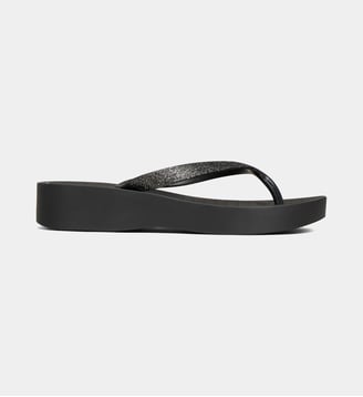 Tongs Mesh Chic plateforme paillettes  - Ipanema - Noir