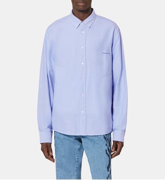 Chemise droite Jasolo en coton Oxford - Isabel Marant - Bleu moyen