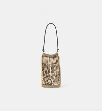 Sac besace Filet Filt Medium en nylon - Lemaire - Marron clair