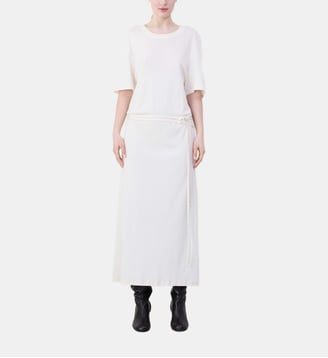 Robe longue t-shirt en coton - Lemaire - Écru