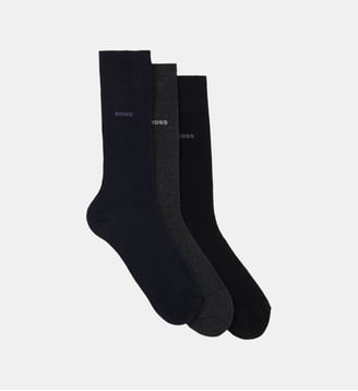 Lot de 3 paires de chaussettes en coton stretch - BOSS - Noir