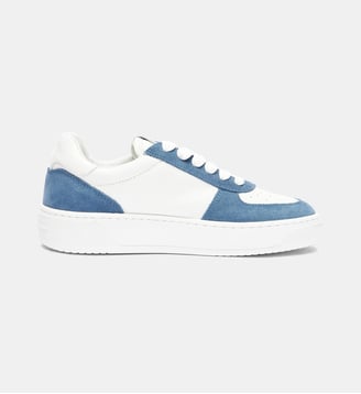 Baskets basses SW Courtside - Stuart Weitzman - Blanc et bleu