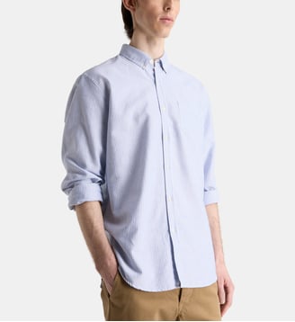 Chemise oxford Tribeca rayée en coton - Balibaris - Bleu et blanc