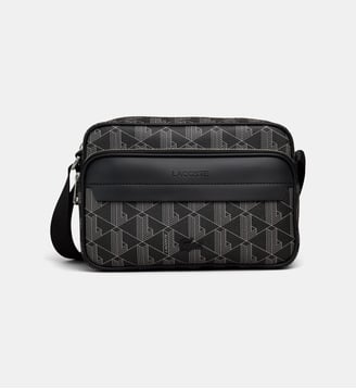 Sac besace camera bag monogrammes - Lacoste - Noir